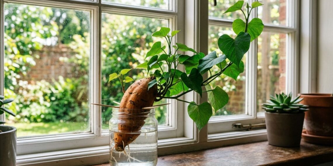 Horta em casa: como enraizar batata-doce na água na janela ensolarada antes de plantar na terra