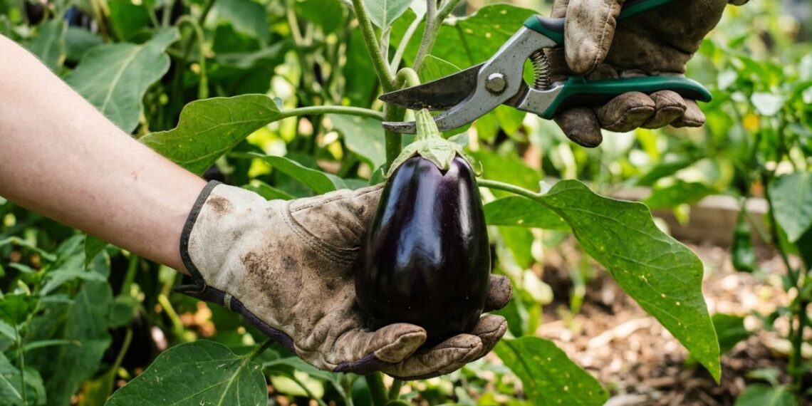 Horta em casa: como cultivar berinjela no quintal ensolarado protegendo as folhas do ataque de lagartas