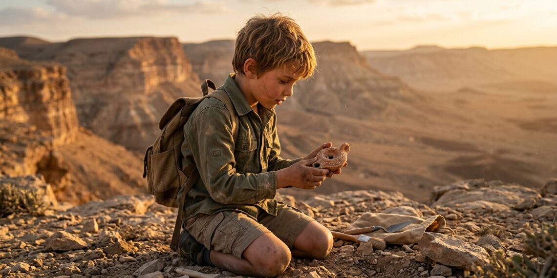 Menino de 8 anos encontra em excursão uma estatueta romana de 1.700 anos atrás no Negev