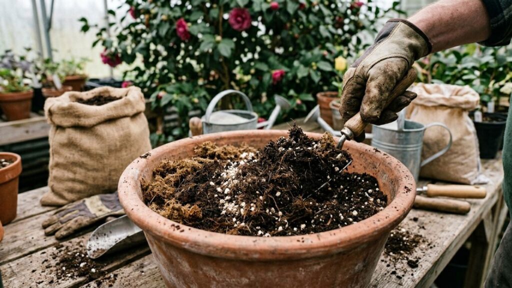 Como plantar camélia em vasos grandes com o adubo certo para o arbusto crescer forte e brilhante