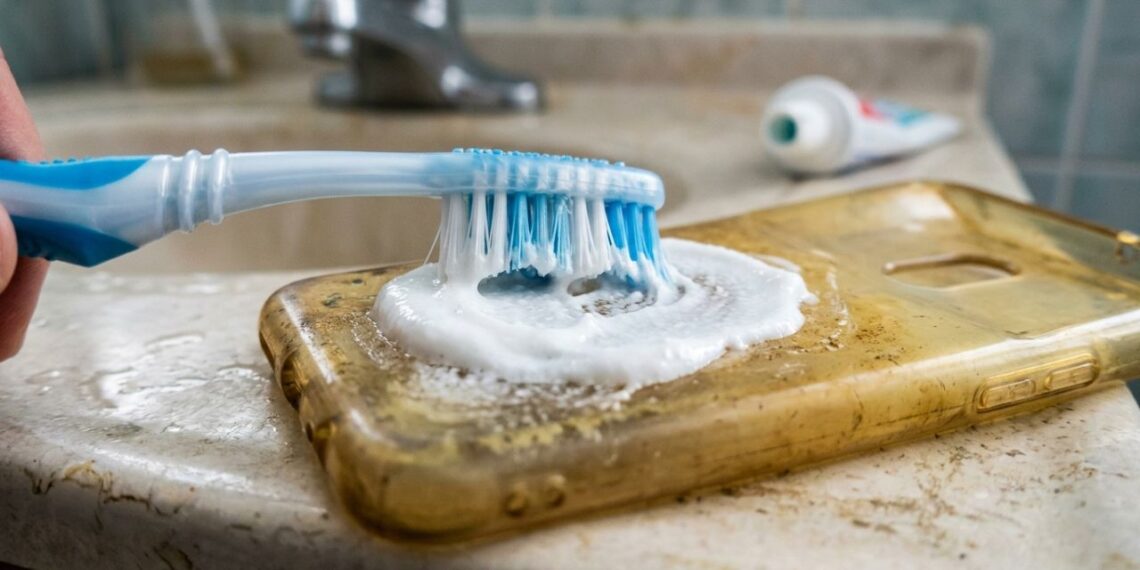 Como limpar a capinha de celular transparente que ficou amarelada: o truque fácil de escovar com creme dental branco que sempre funciona