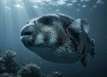 O peixe-baiacu que incha como um balão quando ameaçado e produz veneno mortal