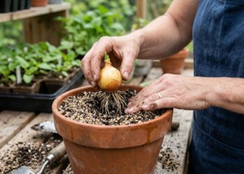 Como plantar cebola reaproveitando a base cortada com o solo certo para enraizar rápido e crescer forte