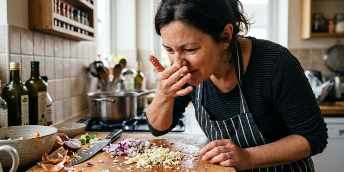 Como tirar o cheiro forte de alho e cebola impregnado nas mãos: o truque fácil de esfregar os dedos em uma colher de aço inox sob água corrente que sempre funciona