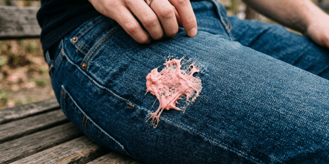 Como tirar chiclete grudado no tecido da roupa sem rasgar os fios: o truque fácil de passar um cubo de gelo até endurecer que está na moda nas redes sociais