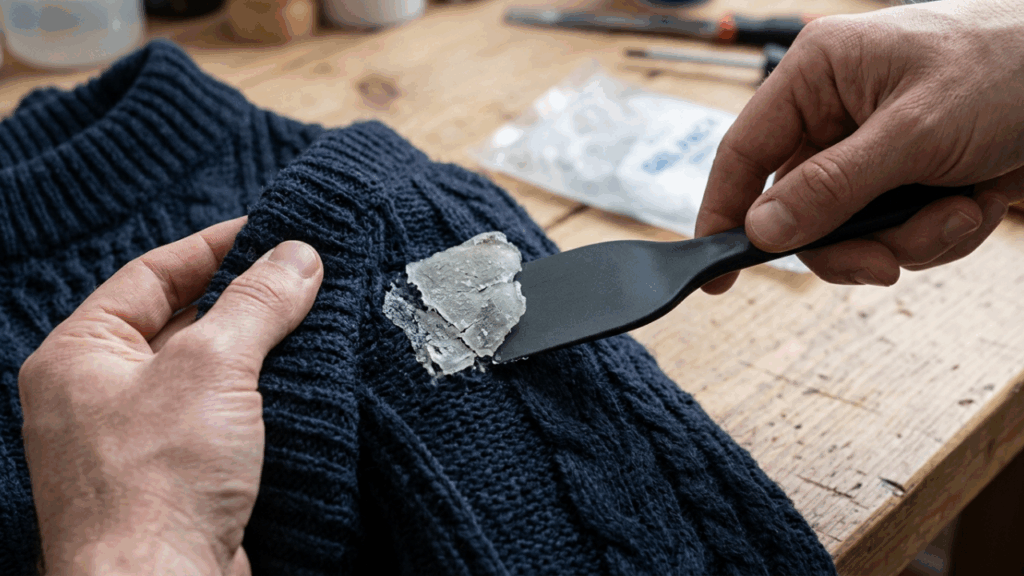Chiclete-grudado-3-1024x576 Como tirar chiclete grudado no tecido da roupa sem rasgar os fios: o truque fácil de passar um cubo de gelo até endurecer que está na moda nas redes sociais
