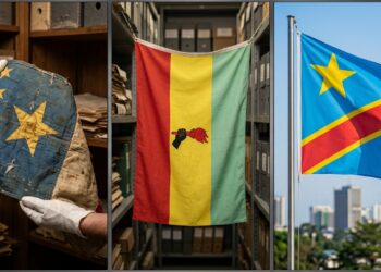 Por que a bandeira da República Democrática do Congo tem azul, amarelo e vermelho, e qual a origem real dessas cores?