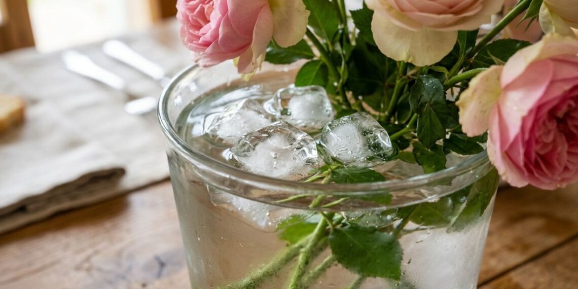 Colocar três cubos de gelo na água do vaso de flores cortadas na sala de jantar: para que serve e por que você deve fazer isso para reduzir as bactérias e mantê-las vivas