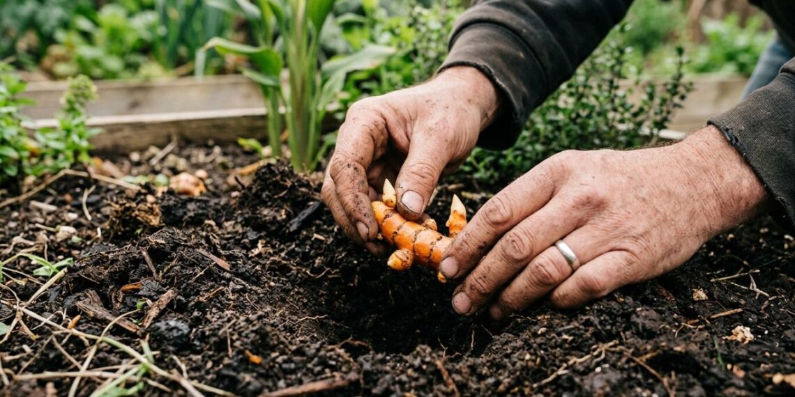 Como plantar cúrcuma em vasos largos com um cuidado na umidade que faz diferença no rendimento do açafrão
