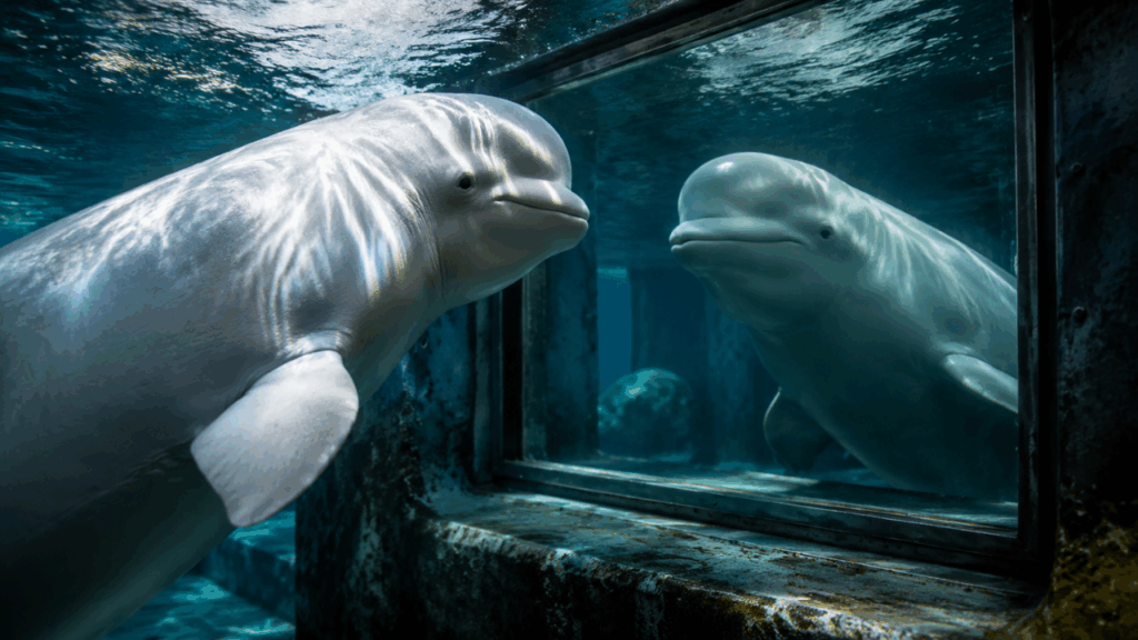 Baleias-beluga conseguem se reconhecer no espelho e a descoberta surpreende cientistas