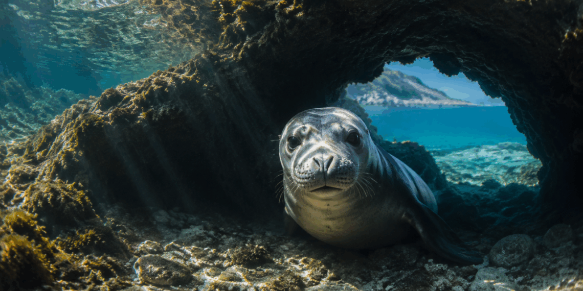 Porque as focas se sentem ameaçadas e trocam as praias por cavernas escondidas para fugir dos turistas