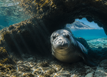 Porque as focas se sentem ameaçadas e trocam as praias por cavernas escondidas para fugir dos turistas