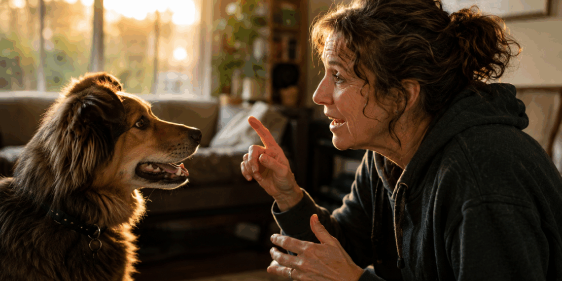 Porque os cães só conseguem compreender as suas intenções através do "tom de voz" do seu dono