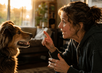 Porque os cães só conseguem compreender as suas intenções através do "tom de voz" do seu dono