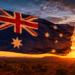 Por que a bandeira da Austrália exibe a Union Jack e estrelas brancas, e o que elas simbolizam?
