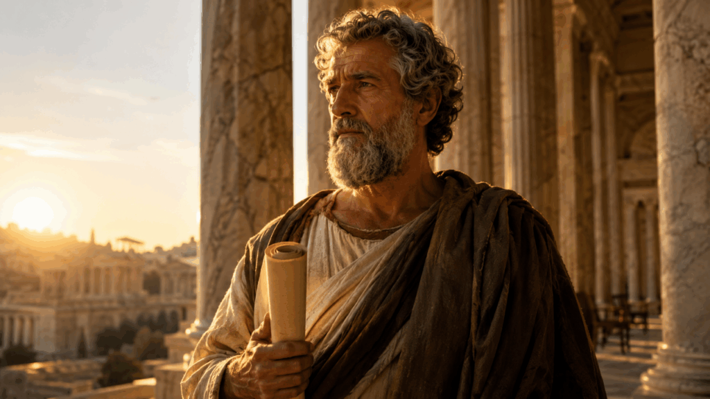 Frase do dia de Epicteto, filósofo estoico e mestre da liberdade interior: "Não são as coisas que nos perturbam, mas as opiniões que temos sobre as coisas"
