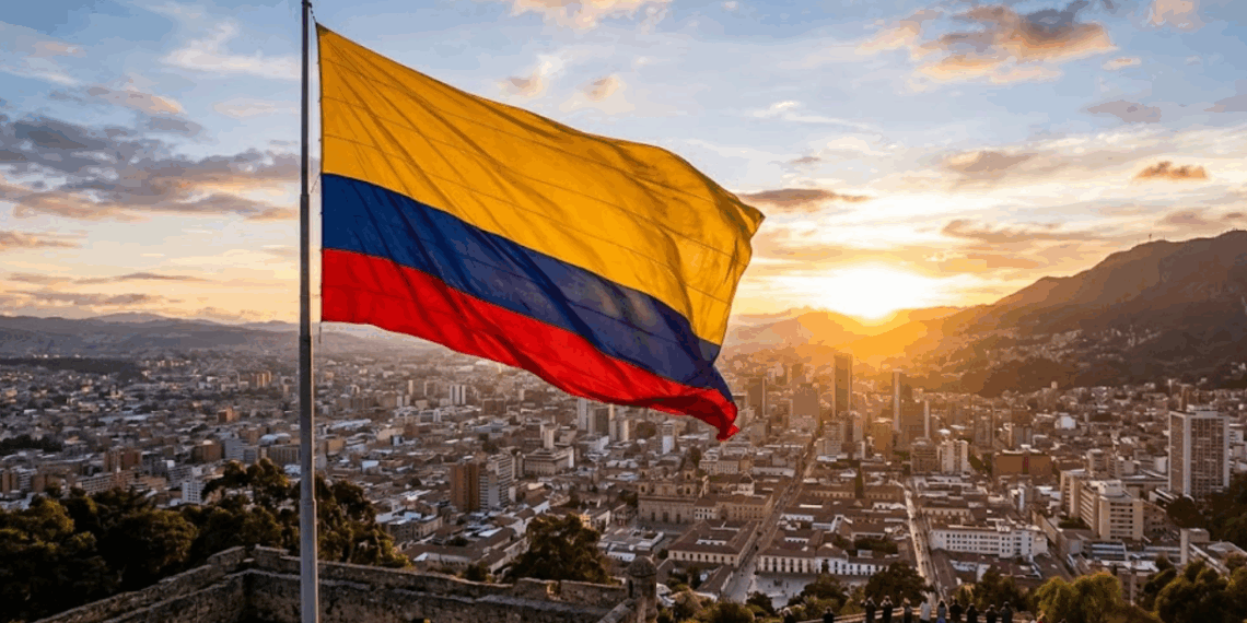 Por que a bandeira da Colômbia tem amarelo, azul e vermelho em proporções diferentes, e o que cada cor representa?