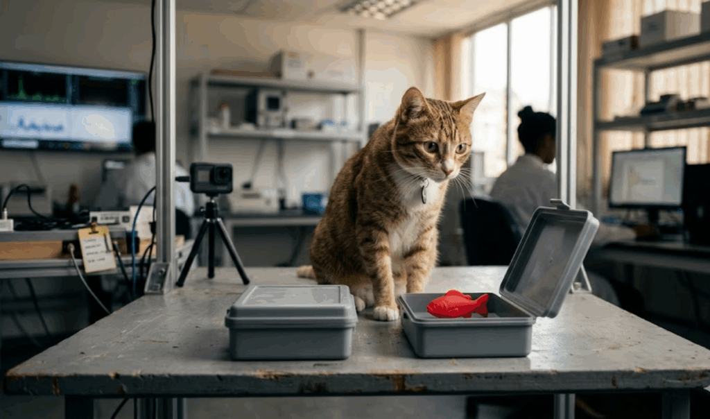 O comportamento dos gatos diante de uma simples caixa deixou pesquisadores intrigados