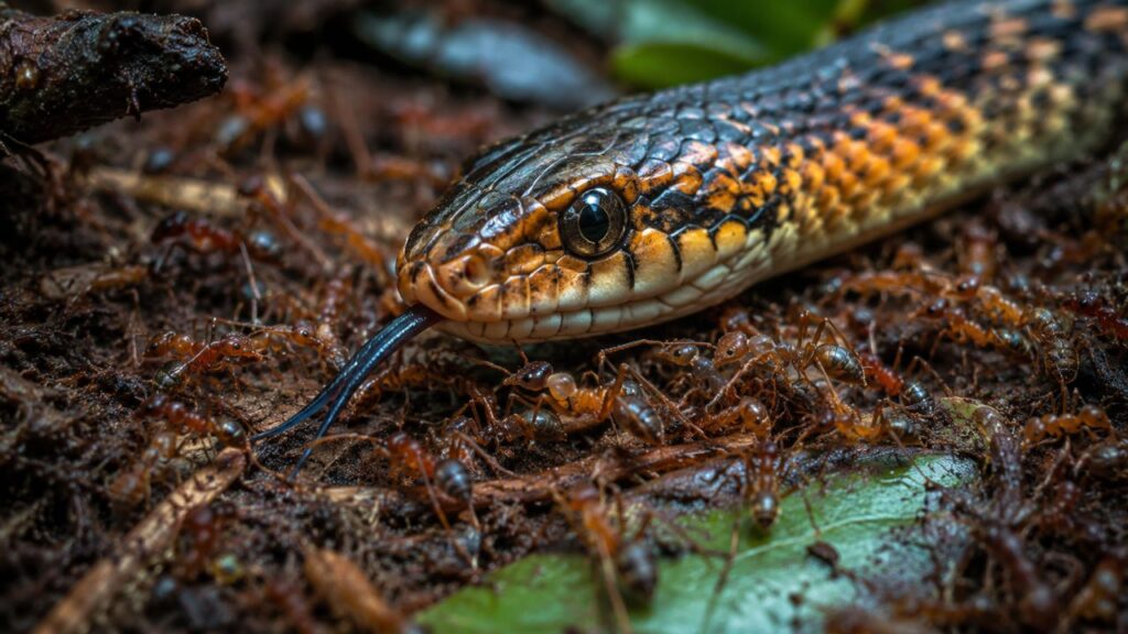 Esta cobra da Amazônia consegue imitar o cheiro de formigas para entrar nos ninhos sem ser atacada