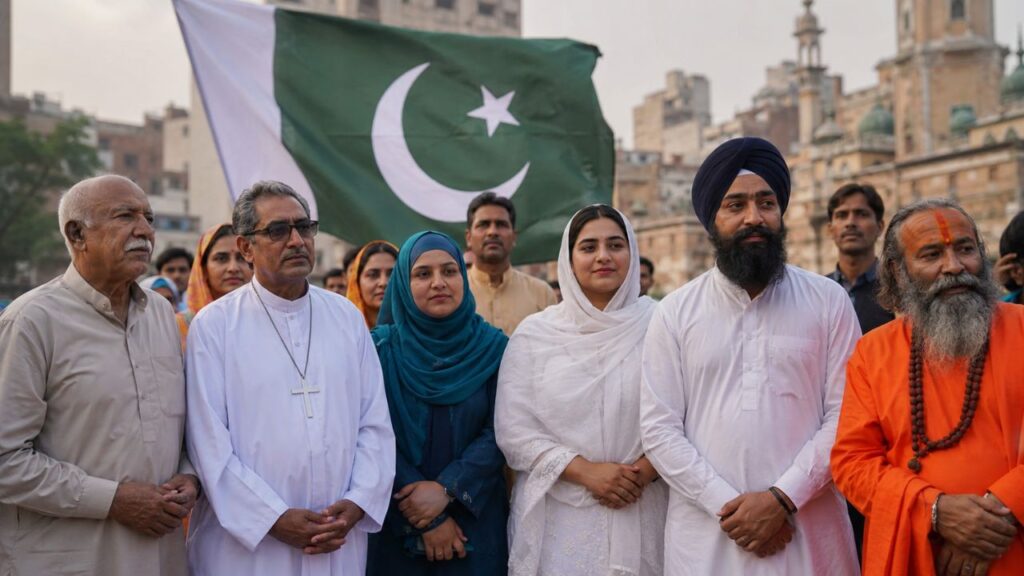 Por que a bandeira do Paquistão tem uma lua crescente e uma faixa branca, e o que esses elementos revelam sobre a diversidade religiosa do país?