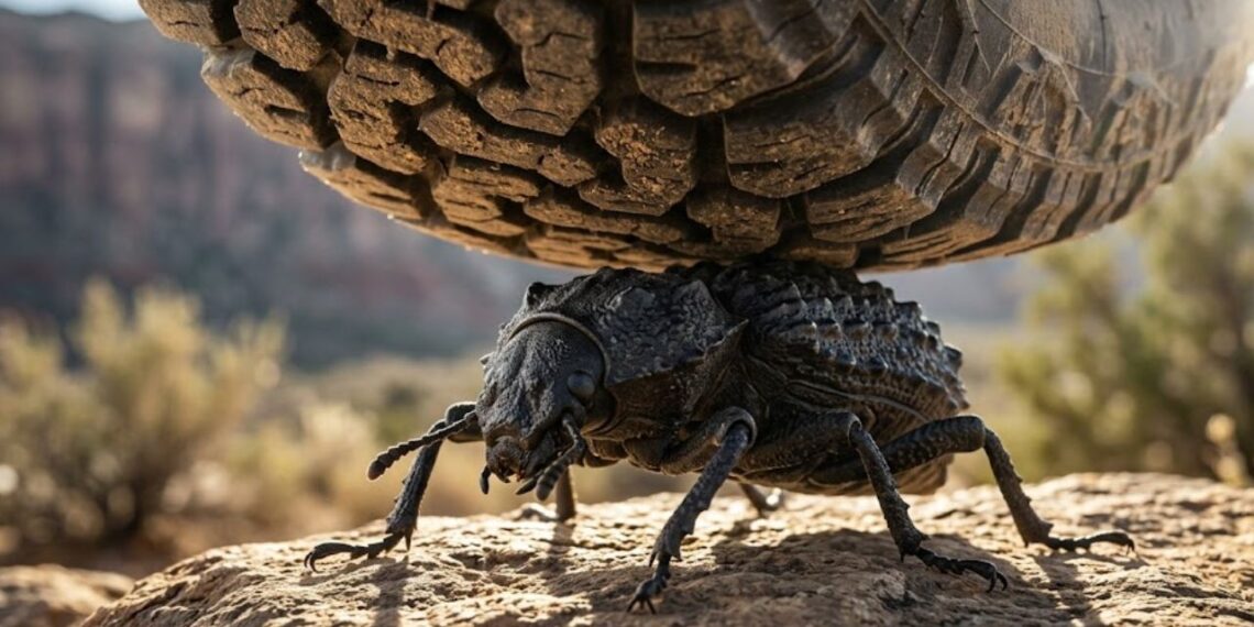 Este besouro suporta ser esmagado por um carro e a estrutura do seu exoesqueleto desafia a engenharia moderna