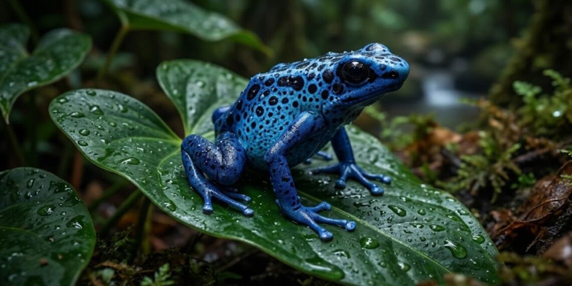 A rã azul da Amazônia tem toxina suficiente para derrubar um elefante e não sabe de onde vem esse poder