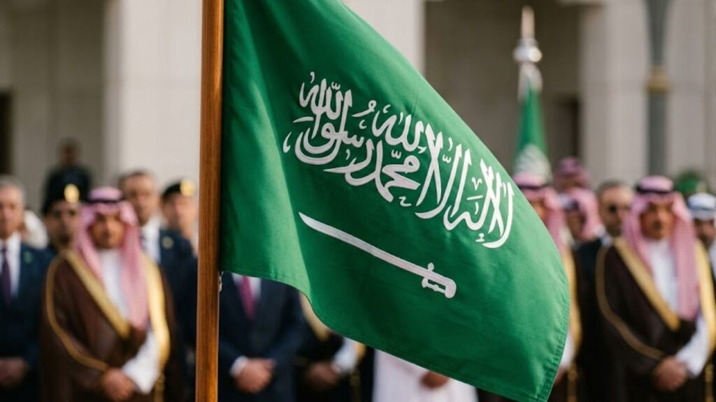 Por que a bandeira da Arábia Saudita nunca pode ser hasteada a meio mastro, e o motivo religioso por trás dessa regra única
