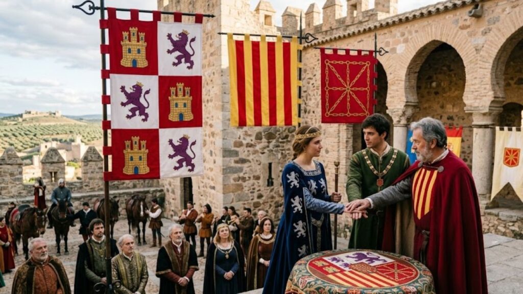 Por que a bandeira da Espanha tem um brasão tão complexo, e o que cada símbolo revela sobre a formação do país