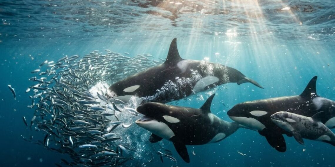 A orca que ensina estratégias de caça para filhotes, passa conhecimento por gerações e desenvolve culturas tão distintas entre grupos que cientistas debatem se são espécies separadas
