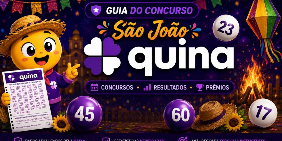 Quina de São João 7051 — sorteio de R$ 250 milhões no domingo, 28 de junho de 2026
