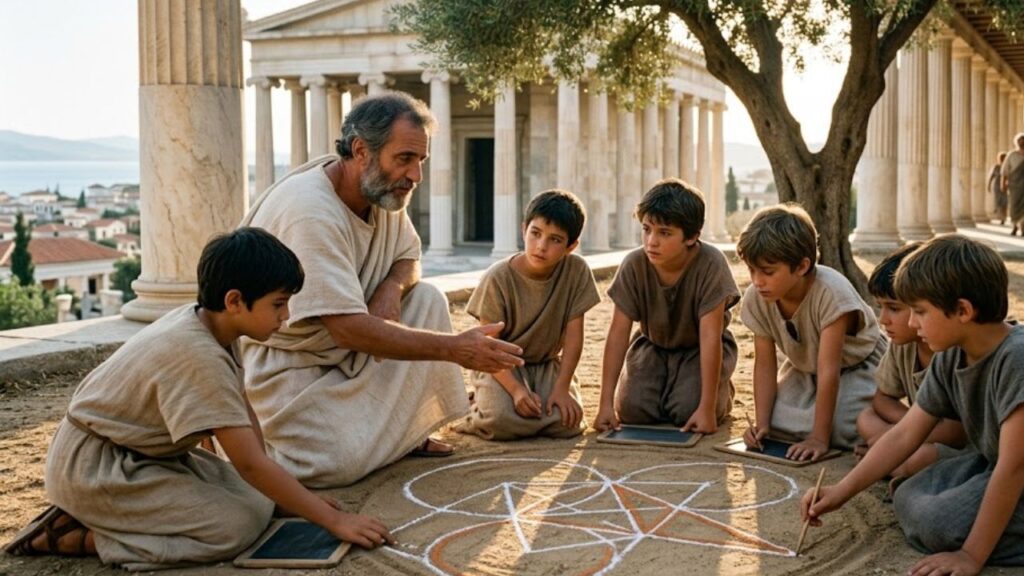 Pitágoras: "Educai as crianças e não será necessário punir os homens" — o matemático filósofo que fundou uma comunidade quase religiosa, proibiu o consumo de feijão e influenciou Platão de formas que a história escolar nunca conta