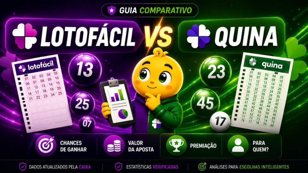 Lotofácil x Quina: qual loteria tem mais chance de ganhar?