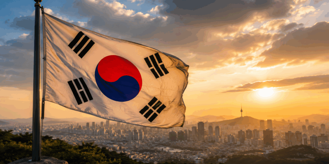 Por que a bandeira da Coreia do Sul possui símbolos pretos ao redor de um círculo vermelho e azul, e o que eles significam?