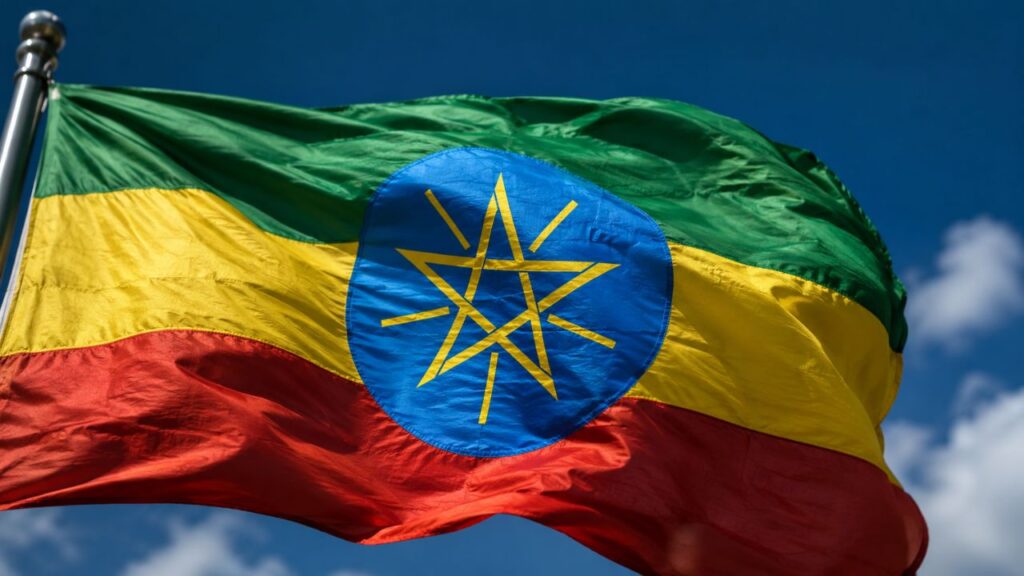 Por que a bandeira da Etiópia inspirou dezenas de outras bandeiras africanas, e qual o significado pan-africano das cores verde, amarela e vermelha?