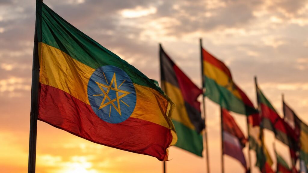 Por que a bandeira da Etiópia inspirou dezenas de outras bandeiras africanas, e qual o significado pan-africano das cores verde, amarela e vermelha?