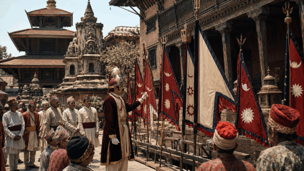 Por que bandeira do Nepal tem um formato diferente de todas as outras bandeiras nacionais, e qual a explicação para isso?
