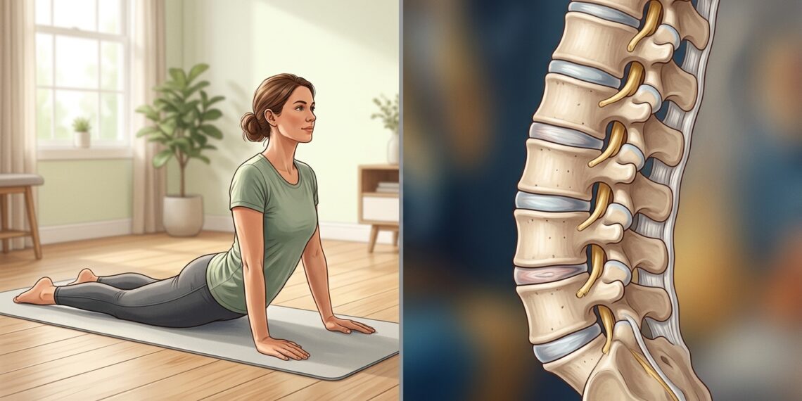 O exercício que restaura o alinhamento da coluna vertebral em casa para quem fica muito tempo sentado