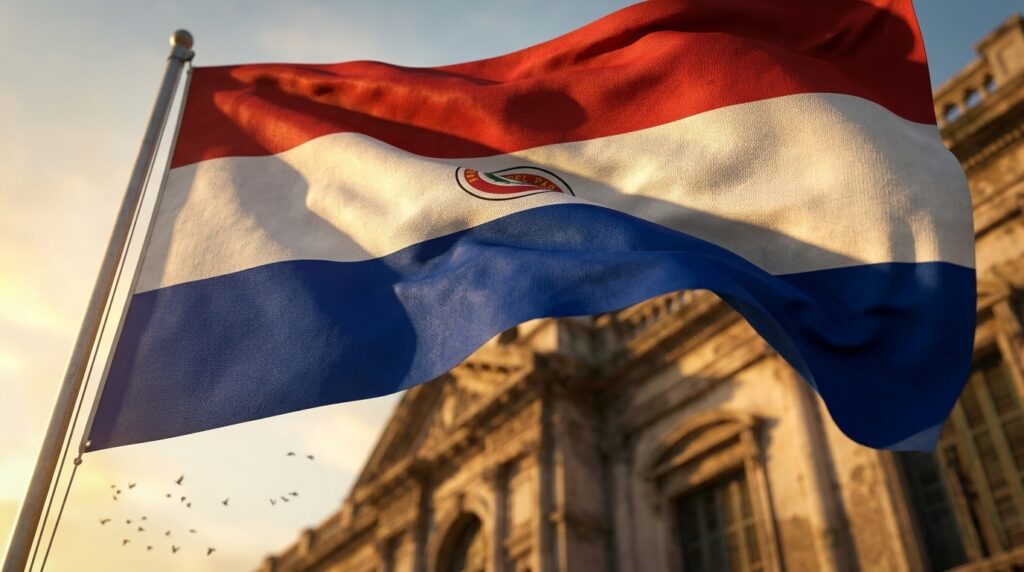 Por que a bandeira do Paraguai tem vermelho, branco e azul, e qual a origem histórica do segredo que esconde dois desenhos diferentes