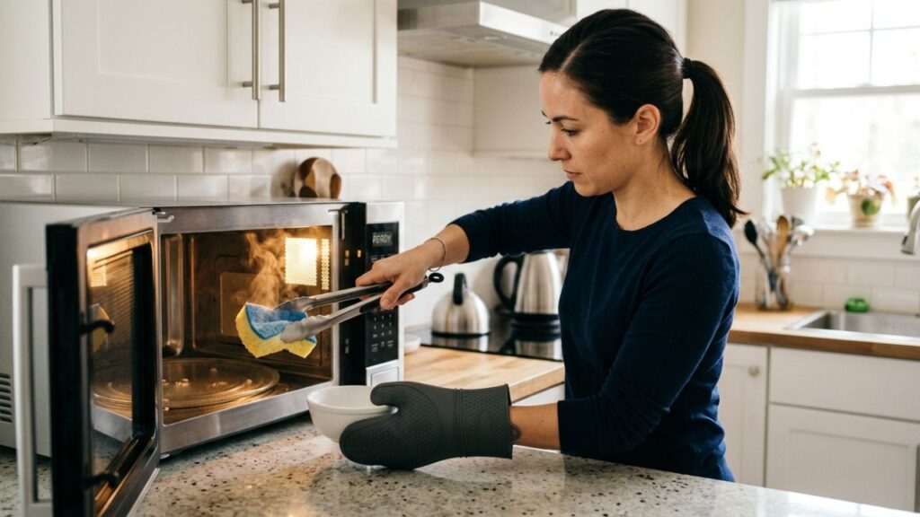 Esponja-de-cozinha-3-1024x576 Colocar a esponja de cozinha úmida no micro-ondas por 1 minuto: para que serve e por que você deve fazer isso semanalmente para matar os germes