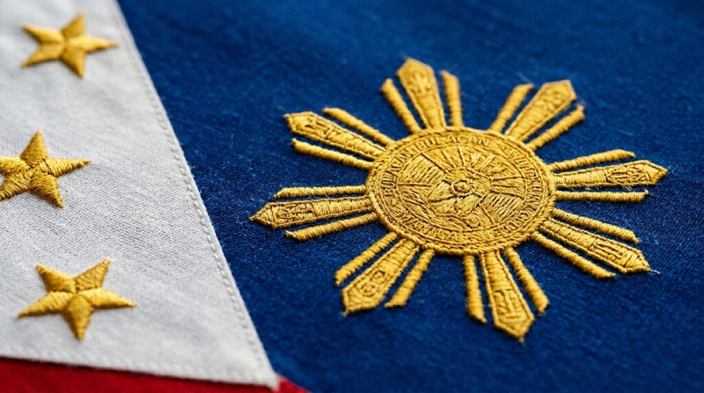 A bandeira das Filipinas possui um significado que muda em tempos de guerra