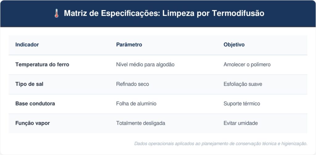 Ferro-de-passar-roupa-tabela-1-1024x504 Como limpar o ferro de passar roupa que ficou com tecido queimado grudado: o truque fácil de passar sal fino no papel alumínio que sempre funciona