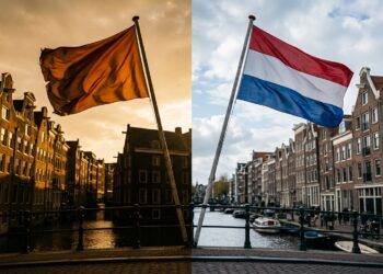 Você nunca reparou: a Holanda dividida deixou duas bandeiras diferentes e uma vitória silenciosa