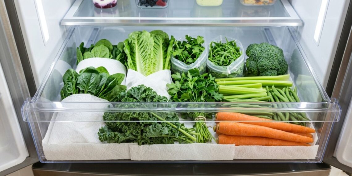 Colocar folhas de papel toalha forrando o fundo da gaveta de verduras: para que serve e por que você deve fazer isso para prolongar a vida útil das folhas sensíveis