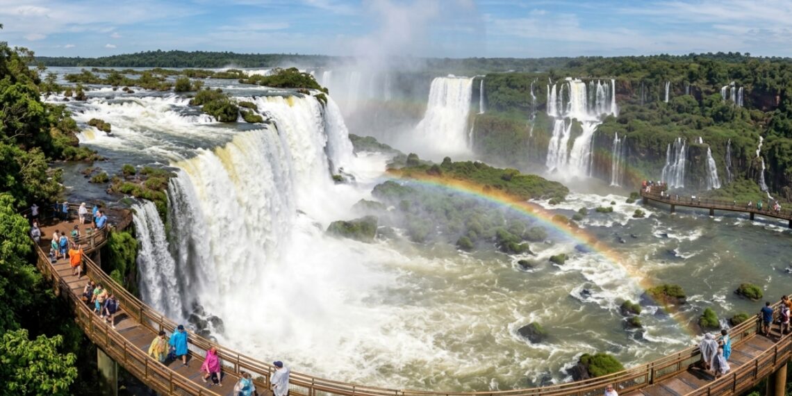 A cidade da tríplice fronteira reúne uma das 7 Maravilhas Naturais do Mundo e a hidrelétrica que mais gera energia no planeta