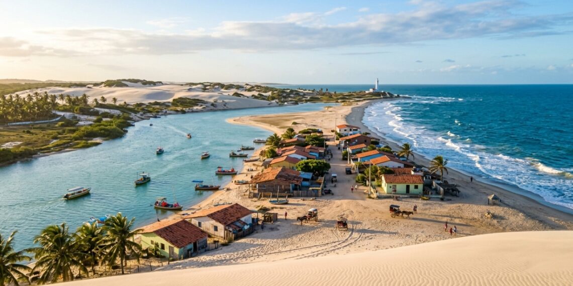 Harmonia entre o mar e a vida simples no Nordeste: povoado potiguar acessível apenas por barco guarda cenários de beleza raras e serenas