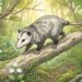 Gambá finge morte: o animal que engana predadores com a estratégia mais simples