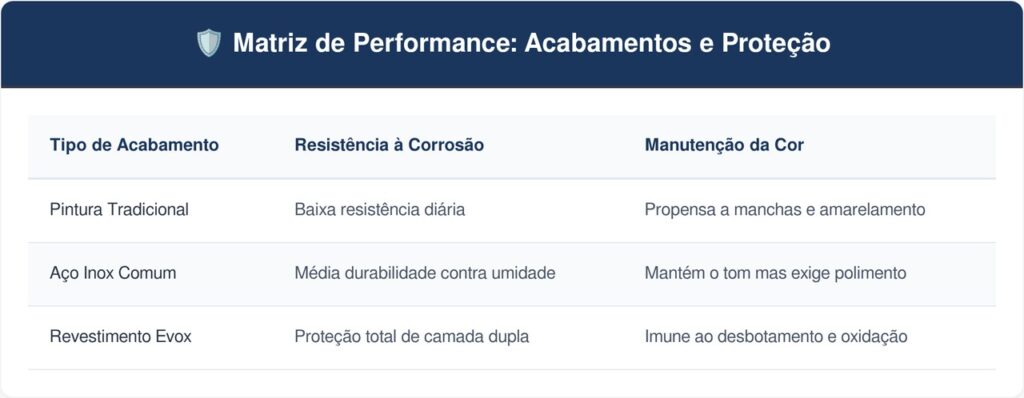 Geladeira-branca-tabela-1024x398 Adeus à geladeira branca tradicional que amarela com o passar dos anos: a nova tendência é mais resistente e traz ares de cozinha industrial com o acabamento evox
