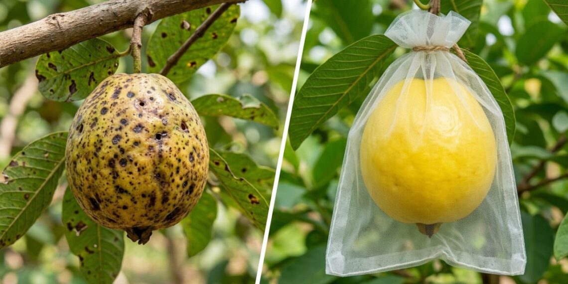 Como plantar goiaba no quintal com um cuidado de ensacamento que faz diferença para evitar o bicho-da-goiaba