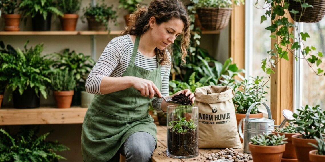 Como revitalizar vasos antigos com húmus de minhoca puro para qualquer planta crescer forte e recuperar o verde