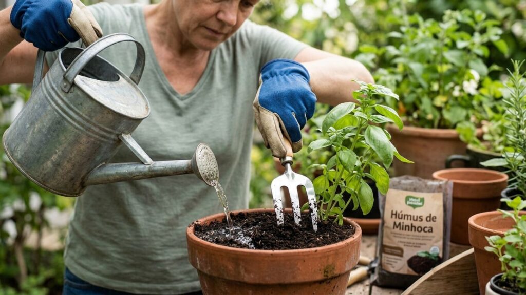 Humus-de-Minhoca-2-1024x576 Como revitalizar vasos antigos com húmus de minhoca puro para qualquer planta crescer forte e recuperar o verde